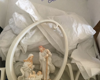 Porcelain Creche for hanging