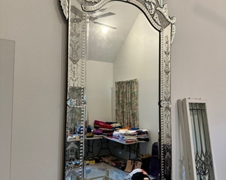 Antique Venetian  Large Mirror