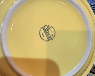 Gibson Yellow Dishes