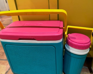 Vintage Igloo cooler and drink jug