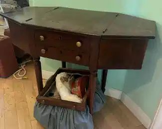 Antique sewing box