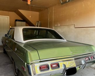 1972 Dodge Dart Swinger. Original Owner. 318 V-8 engine. Not currently running (Ran the last time it was parked). Starting In Person Bid: $5500