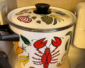 Vintage San Ignacio Enamel Steamer pot