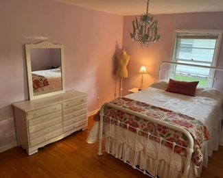 antique iron bed and furniture