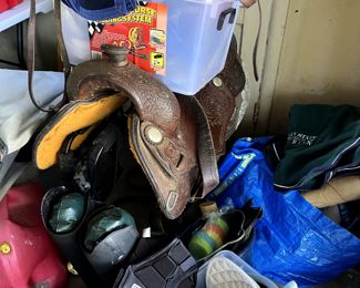 Saddle, pads, bridles, etc.