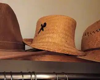 Hensch cowboy hat and straw hats