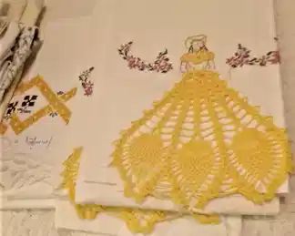 Hand crocheted pillow cases !