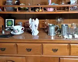 The hutch in the main living area of the basement