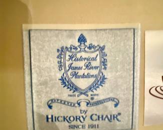 Red leather chair brand lable