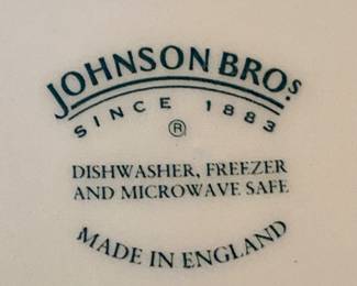 Johnson Bros China Made in England