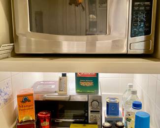 Microwave and Breville toaster oven