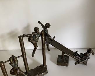 "Signed", Mark Hopkins Bronze, "Hanging around the Park" and "Up and Down"