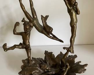 "Signed", Mark Hopkins Bronze, "Last one in"