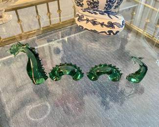 Baccarat emerald green serpent