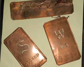 Copper embroidery stencils 