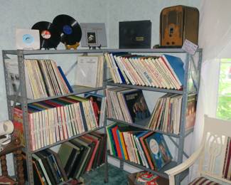 A large assortment of records