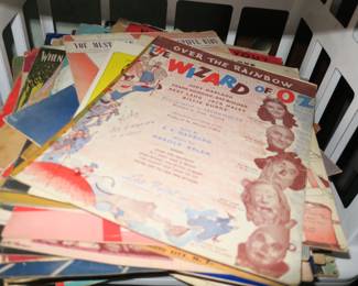 Antique and vintage sheet music 