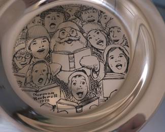 Solid sterling silver plate.  Franklin mint - Norman Rockwell