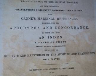 1847 Leather Bible with plates