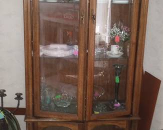 Two lighted display cabinets, identical, very nice. 