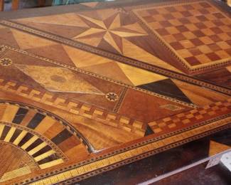 Amazing antique game/sewing table. Sweet!