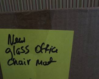 Brand new glass chair mat!