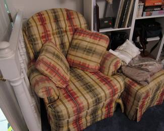 Occasional chair with stool