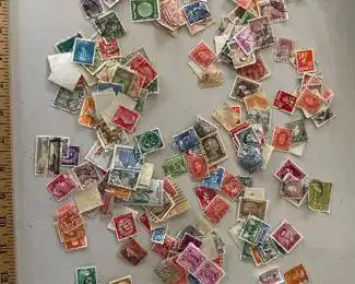 stamp collection, postcards, ephemera