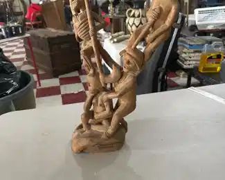 strange woodcarving Juan de la Cruz, Saadvedra