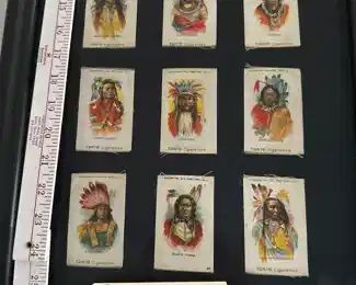 Tokio Cigarette co advertising silks.  These feature images of native american chiefs.  Ca 1910