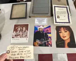 Toby Keith, Bellamy Bros, Naomi Judd, signed photos