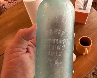 Paris Texas hutch soda bottle, one of many hutchinson soda bottles in this sale from small texas towns