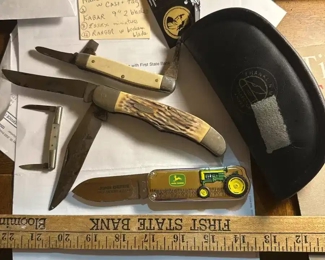 pocket knives John Deere Franklin Mint kabar more