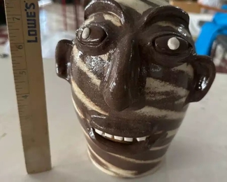 M Bailey face jug swirl pattern