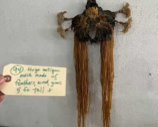 old zulu mask 5 feet tall