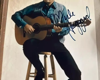 Merle Haggard signed photograph