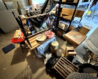 Garage filled with hidden treasure just waiting to be unpacked! More Holiday than you can possibly imagine! Christmas, Halloween, Thanksgiving and Easter!  PERFECT time of year for this sale! 