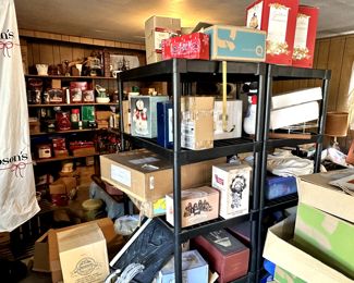 Garage filled with hidden treasure just waiting to be unpacked! More Holiday than you can possibly imagine! Christmas, Halloween, Thanksgiving and Easter!  PERFECT time of year for this sale! 