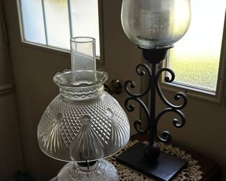 The Oil Lamp collection is scattered throughout the home and will be brought together on the fireplace mantle! 