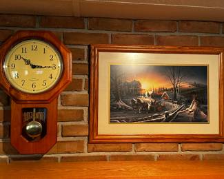 Another great piece of country art and a great Regulator Wall Clock! 