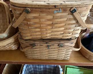 Now we have been in the house for a couple of days, items are starting to come together! This is the BASKET collection! Peterboro ~ Longaberger ~ and MANY HANDMADE and signed! 