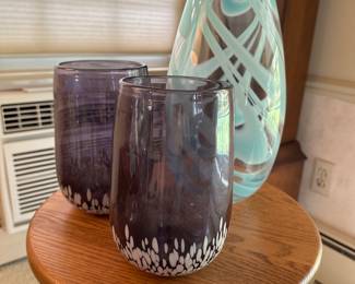 A few pieces of lovely glass art pottery! 