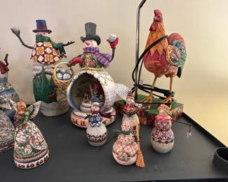 A MASSIVE Collection of Jim Shore Collectibles! EVERY Holiday! ROOSTER LAMP!
