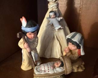 VTG Gregory Perillo’s "Sagebrush Kids" Nativity Set Native American Indian