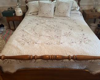 Stunning Ethan Allen Furniture throughout the house! All in SUPERB condition! This is a beautiful Queen Size Bed ~ PLUS Near Mint Box Spring and Mattress! (Mattress cover too!)