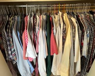 A BEAUTIFUL Collection of NEAR MINT Mens Clothes! Suits, Shirts, Pants, Accessories! HIGH END brands, Brook Brothers, Ralph Lauren, L.L. Bean, Tommy Hilfiger, Nautical and MORE! 