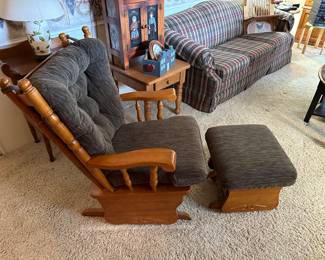 This sweet rocker and stool is not only comfortable, but will look great with any decor! 