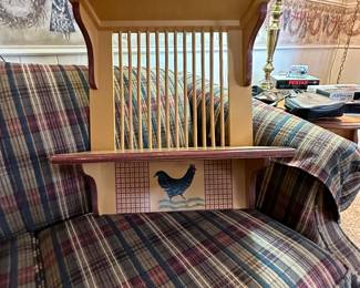 Another creative wood design Amish made piece! Here another one of the pieces we have! Two tier shelf unit!