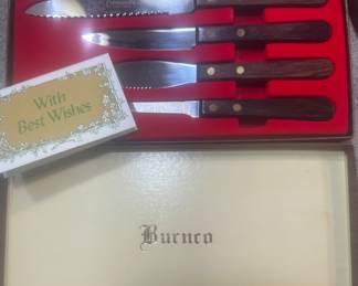 This knife set is MINT IN THE ORIGINAL BOX! These were employee Christmas Gifts from Community State Bank! 