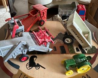 A few of the farming toys from around the farm.
